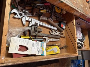 Assorted Hand Tool Lot Pipe Wrenches Vise Grip Screwdrivers Chalk Line