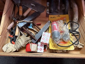 Assorted Masonry Tools Bar Clamp Block Heater and Shop Parts Lot