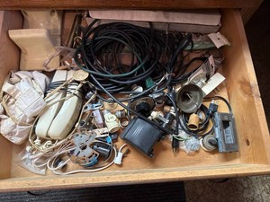 Lot of Assorted Vintage Lamp Parts Cords Sockets Plugs Electrical