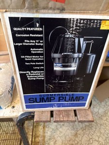 Submersible Sump Pump 13 HP Automatic Float Switch 115V