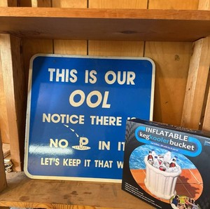 Pool Novelty Sign & Storage Solutions Inflatable Keg Cooler Bucket