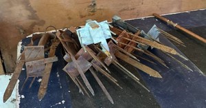 Lot of Vintage Mole Gopher Traps Rustic Farm Garden Tools As Found