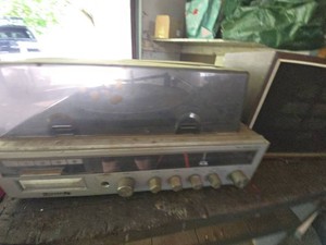 Panasonic Vintage Stereo System Turntable 8-Track AMFM w Speakers