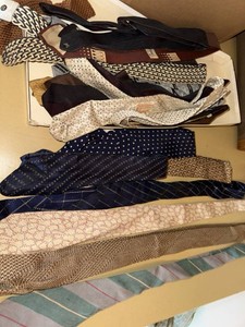 Vintage Mens Necktie Lot Assorted Wide Knit Stripe Pattern Ties