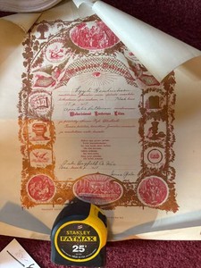 Lot of Vintage Paper Ephemera Diplomas Posters Calendar Advertising