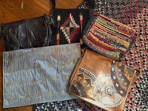 Lot of Assorted Vintage Boho Southwest Handbags Shoulder Bags