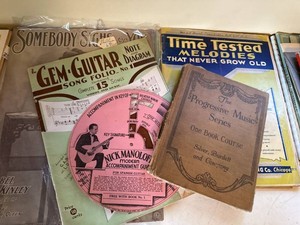 Vintage Sheet Music & Guitar Method Books Nick Manoloff M.M. Cole