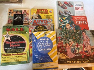 Lot of Vintage Western Auto Montgomery Ward Christmas Catalogs