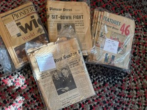 Vintage St. Paul Pioneer Press Newspaper Lot 1936-1991 Comics & Twins