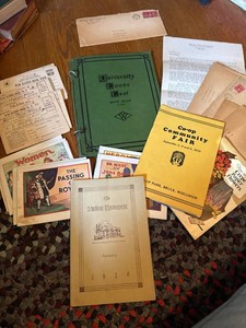 Vintage Paper Ephemera Lot War Ration Books School Fair Mailers