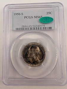 1950-S Washington Quarter PCGS MS65