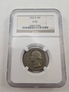 1932-D Washington Quarter NGC F15