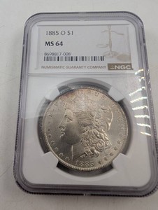 1885-O Morgan Silver Dollar NGC MS 64