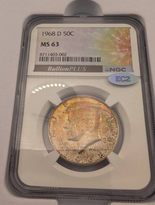 1968-D 50C Kennedy Half Dollar MS 63 NGC