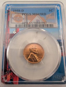 1958-D Lincoln Cent PCGS MS65RD