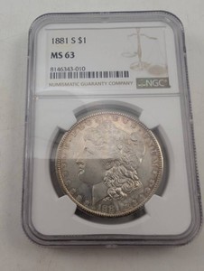 1881-S $1 NGC MS 63