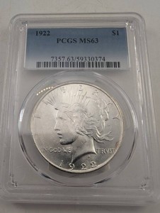 1922 Peace Dollar PCGS MS63