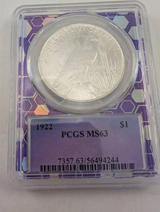 1922 Peace Dollar PCGS MS63