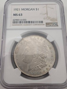 1921 Morgan $1 NGC MS 63