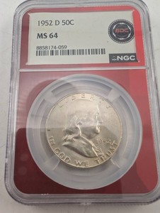 1952-D Franklin Half Dollar MS64 NGC