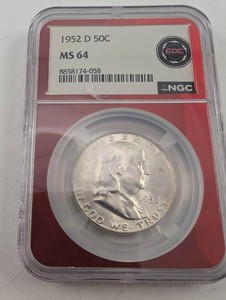 1952-D Franklin Half Dollar NGC MS 64