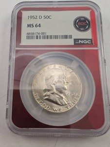 1952-D Franklin Half Dollar NGC MS 64