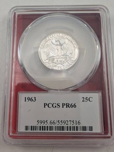 1963 Washington Quarter PCGS PR66
