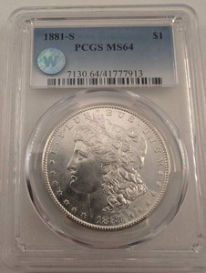1881-S Morgan Silver Dollar PCGS MS64