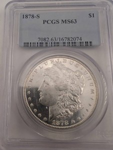 1878-S Morgan Silver Dollar PCGS MS63