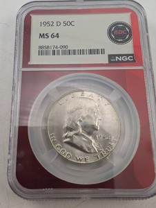 1952-D Franklin Half Dollar NGC MS 64