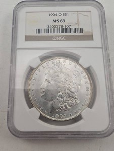 1904-O Morgan Dollar NGC MS63