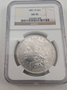 1891-O Morgan Silver Dollar NGC AU 55