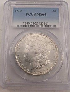 1896 Morgan Dollar PCGS MS64