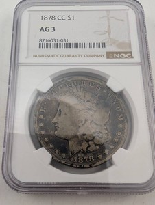 1878 CC $1 NGC AG 3