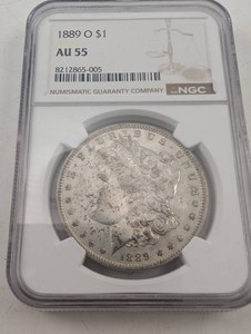 1889 O $1 NGC AU 55 Coin
