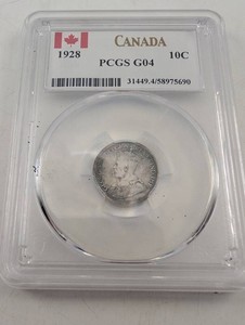 1928 Canada 10 Cent PCGS G04