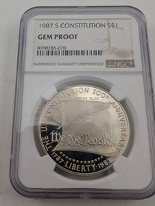 1987 S Constitution $1 NGC GEM PROOF Coin