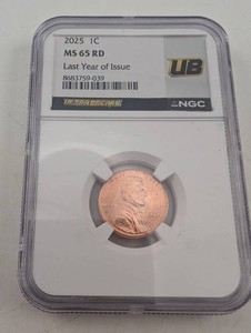 2025 Lincoln Cent NGC MS 65 RD Last Year Of Issue