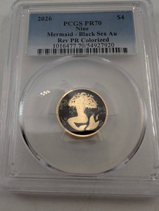 2026 Niue Mermaid - Black Sea Au PCGS PR70 Coin
