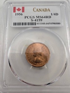 1956 Canada 14 Penny PCGS MS64RD S-4159