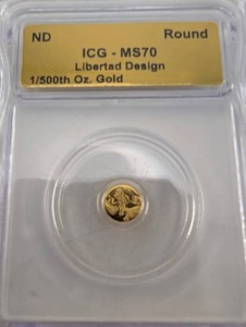 ND ICG-MS70 Libertad Design 1500th Oz. Gold Round