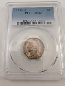 1950-D Jefferson Nickel PCGS MS64