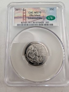 2017-S Ellis Island CAC MS70 Quarter