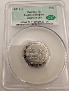 2017-S Frederick Douglass Quarter CAC MS70