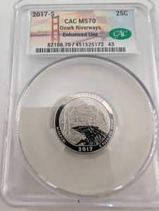 2017-S Ozark Riverways Quarter CAC MS70