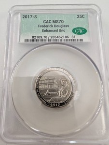 2017-S Frederick Douglass Quarter CAC MS70