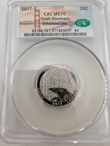 2017-S Ozark Riverways 25C CAC MS70 Quarter