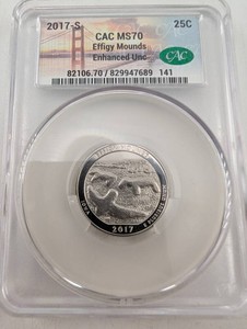 2017-S Effigy Mounds Quarter CAC MS70