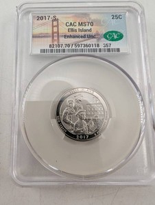 2017-S Ellis Island Quarter CAC MS70