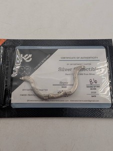 Skynir 999 Pure Silver Collectible, 8.6 Grams